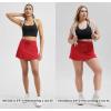 imageODODOS Womens Drawstring Tie Daily Skirts Builtin Shorts Athletic Golf Tennis Skorts with Ball PocketRed