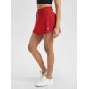 imageODODOS Womens Drawstring Tie Daily Skirts Builtin Shorts Athletic Golf Tennis Skorts with Ball PocketRed