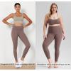 imageODODOS Womens High Waist Workout Leggings 2Pack Tummy Control Yoga Pants  25quot  28quot Inseam ODLEX FabricSquat ProofBlackpurple Taupe