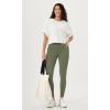 imageODODOS Womens HighWaist 78 Compression Leggings with HighPositioned Pockets Yoga Pants for Running ampamp WorkoutDark Olive
