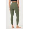 imageODODOS Womens HighWaist 78 Compression Leggings with HighPositioned Pockets Yoga Pants for Running ampamp WorkoutDark Olive