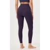 imageODODOS Womens HighWaist 78 Compression Leggings with HighPositioned Pockets Yoga Pants for Running ampamp WorkoutDark Purple