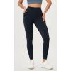 imageODODOS Womens HighWaist 78 Compression Leggings with HighPositioned Pockets Yoga Pants for Running ampamp WorkoutDeep Navy