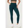 imageODODOS Womens HighWaist 78 Compression Leggings with HighPositioned Pockets Yoga Pants for Running ampamp WorkoutForest Teal