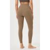 imageODODOS Womens HighWaist 78 Compression Leggings with HighPositioned Pockets Yoga Pants for Running ampamp WorkoutLight Brown