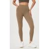 imageODODOS Womens HighWaist 78 Compression Leggings with HighPositioned Pockets Yoga Pants for Running ampamp WorkoutLight Brown