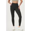 imageODODOS Womens HighWaist 78 Compression Leggings with HighPositioned Pockets Yoga Pants for Running ampamp WorkoutOnyx Black