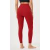 imageODODOS Womens HighWaist 78 Compression Leggings with HighPositioned Pockets Yoga Pants for Running ampamp WorkoutRed