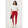 imageODODOS Womens HighWaist 78 Compression Leggings with HighPositioned Pockets Yoga Pants for Running ampamp WorkoutRed