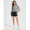 imageODODOS Womens Lounge Shorts Ultra Soft Stratum Tech 3quot Inseam Comfy Sleep Bottoms Moisture Wicking UPF 50 Casual ShortsBlack Heather