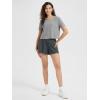 imageODODOS Womens Lounge Shorts Ultra Soft Stratum Tech 3quot Inseam Comfy Sleep Bottoms Moisture Wicking UPF 50 Casual ShortsCharcoal Heather