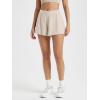 imageODODOS Womens Lounge Shorts Ultra Soft Stratum Tech 3quot Inseam Comfy Sleep Bottoms Moisture Wicking UPF 50 Casual ShortsEcru Heather