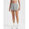 imageODODOS Womens Lounge Shorts Ultra Soft Stratum Tech 3quot Inseam Comfy Sleep Bottoms Moisture Wicking UPF 50 Casual ShortsPale Grey Heather