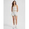 imageODODOS Womens Lounge Shorts Ultra Soft Stratum Tech 3quot Inseam Comfy Sleep Bottoms Moisture Wicking UPF 50 Casual ShortsSalt Heather