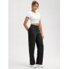 imageODODOS Womens Modal Soft Classic Pants Mid Rise PullOn Lounge Casual Work Pants with Pockets29 InseamBlack