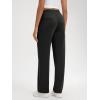 imageODODOS Womens Modal Soft Classic Pants Mid Rise PullOn Lounge Casual Work Pants with Pockets29 InseamBlack