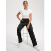 imageODODOS Womens Modal Soft Classic Pants Mid Rise PullOn Lounge Casual Work Pants with Pockets29 InseamBlack