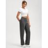 imageODODOS Womens Modal Soft Classic Pants Mid Rise PullOn Lounge Casual Work Pants with Pockets29 InseamCharcoal