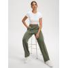 imageODODOS Womens Modal Soft Classic Pants Mid Rise PullOn Lounge Casual Work Pants with Pockets29 InseamDark Sage