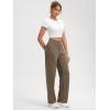 imageODODOS Womens Modal Soft Classic Pants Mid Rise PullOn Lounge Casual Work Pants with Pockets29 InseamEspresso