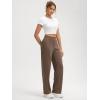 imageODODOS Womens Modal Soft Classic Pants Mid Rise PullOn Lounge Casual Work Pants with Pockets29 InseamNutria
