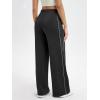imageODODOS Womens Modal Soft Extra Wide Leg Pants with Pockets Drawstring High Waist PullOn Casual PantsPiping Black