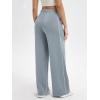 imageODODOS Womens Modal Soft Extra Wide Leg Pants with Pockets Drawstring High Waist PullOn Casual PantsPiping Grey Blue