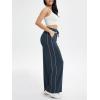 imageODODOS Womens Modal Soft Extra Wide Leg Pants with Pockets Drawstring High Waist PullOn Casual PantsPiping Navy