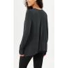 imageODODOS Womens Modal Soft Long Sleeve Tee with Thumb Hole Athletic Gym Workout Tops Yoga ShirtsBlackwashed
