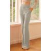 imageODODOS Womens Modal Soft Mini Flared Pants with Pockets High Waist PullOn Casual Lounge Pants2931quot InseamKhaki Beige