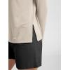 imageODODOS Womens PeachSoft Boat Neck Long Sleeve Shirt Side Slit Relaxed Fit Casual Top for Yoga ampamp LoungeBeige