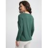 imageODODOS Womens PeachSoft Boat Neck Long Sleeve Shirt Side Slit Relaxed Fit Casual Top for Yoga ampamp LoungeDark Green