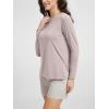 imageODODOS Womens PeachSoft Boat Neck Long Sleeve Shirt Side Slit Relaxed Fit Casual Top for Yoga ampamp LoungeDusty Pink