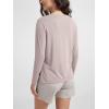 imageODODOS Womens PeachSoft Boat Neck Long Sleeve Shirt Side Slit Relaxed Fit Casual Top for Yoga ampamp LoungeDusty Pink