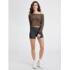imageODODOS Womens PeachSoft Cropped Long Sleeve Tee Wide Scoop Neck Raglan Sleeves Casual Yoga ampamp Lounge ShirtNutria
