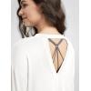 imageODODOS Womens PeachSoft HollowBack Long Sleeve Shirt with Thumb Holes Yoga ampamp Lounge TopMilk White