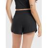 imageODODOS Womens Performance Shorts Ultra Soft Stratum Tech Mid Rise Relaxed Shorts with Pocket 3quot Inseam Moisture WickingBlack Heather