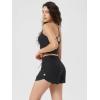 imageODODOS Womens Performance Shorts Ultra Soft Stratum Tech Mid Rise Relaxed Shorts with Pocket 3quot Inseam Moisture WickingBlack Heather