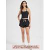 imageODODOS Womens Performance Shorts Ultra Soft Stratum Tech Mid Rise Relaxed Shorts with Pocket 3quot Inseam Moisture WickingBlack Heather