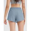 imageODODOS Womens Performance Shorts Ultra Soft Stratum Tech Mid Rise Relaxed Shorts with Pocket 3quot Inseam Moisture WickingDusty Blue Heather