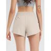 imageODODOS Womens Performance Shorts Ultra Soft Stratum Tech Mid Rise Relaxed Shorts with Pocket 3quot Inseam Moisture WickingEcru Heather