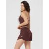 imageODODOS Womens Performance Shorts Ultra Soft Stratum Tech Mid Rise Relaxed Shorts with Pocket 3quot Inseam Moisture WickingJava Heather