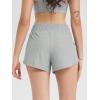 imageODODOS Womens Performance Shorts Ultra Soft Stratum Tech Mid Rise Relaxed Shorts with Pocket 3quot Inseam Moisture WickingPale Grey Heather
