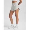 imageODODOS Womens Performance Shorts Ultra Soft Stratum Tech Mid Rise Relaxed Shorts with Pocket 3quot Inseam Moisture WickingSalt Heather