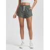imageODODOS Womens Performance Shorts Ultra Soft Stratum Tech Mid Rise Relaxed Shorts with Pocket 3quot Inseam Moisture WickingSmoke Heather