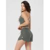 imageODODOS Womens Performance Shorts Ultra Soft Stratum Tech Mid Rise Relaxed Shorts with Pocket 3quot Inseam Moisture WickingSmoke Heather