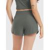imageODODOS Womens Performance Shorts Ultra Soft Stratum Tech Mid Rise Relaxed Shorts with Pocket 3quot Inseam Moisture WickingSmoke Heather