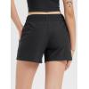 imageODODOS Womens RelaxedFit Shorts Ultra Soft Stratum Tech Mid Rise Shorts with Pocket 35quot InseamMoisture Wicking UPF 50Black Heather