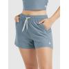 imageODODOS Womens RelaxedFit Shorts Ultra Soft Stratum Tech Mid Rise Shorts with Pocket 35quot InseamMoisture Wicking UPF 50Dusty Blue Heather