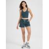 imageODODOS Womens RelaxedFit Shorts Ultra Soft Stratum Tech Mid Rise Shorts with Pocket 35quot InseamMoisture Wicking UPF 50Navy Heather